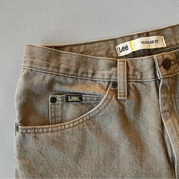 Vintage Lee Denim Jeans Regular Fit Beige Neutral Men’s Size 32x32 EUC - Picture 7 of 11